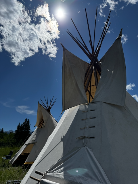 Completed tipi at Arapaho Youth Camp